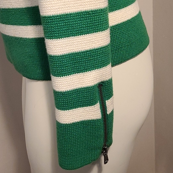 GAP green striped cotton sweater - Picture 6 of 13